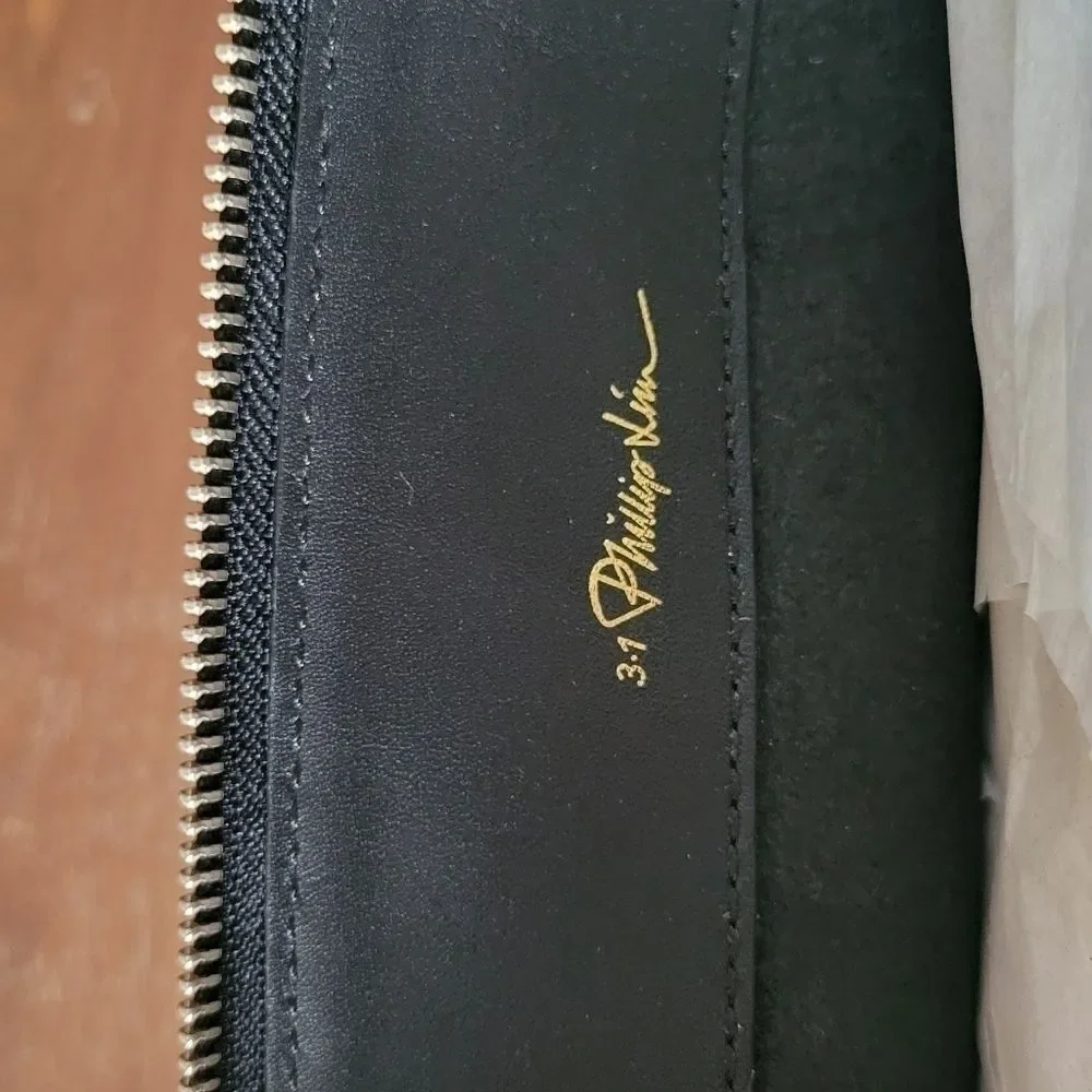 NWT 3.1 Phillip Lim 31 Cosmetic Pouch Bag iPad Luxury Travel Work Clutch Black